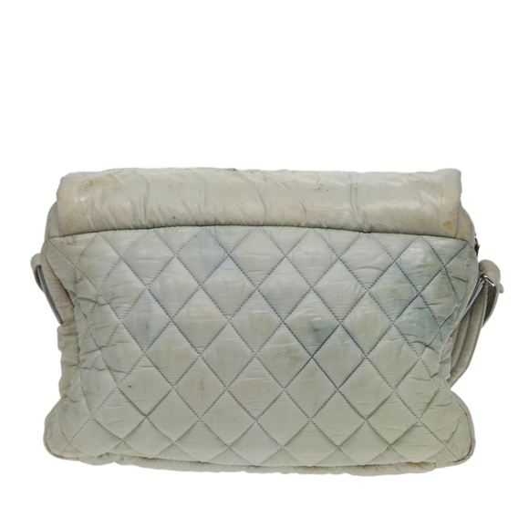 CHANEL Small Messenger Cococoon Shoulder Bag Nylon Gray Silver CC Auth bs17253 - Picture 3 of 16